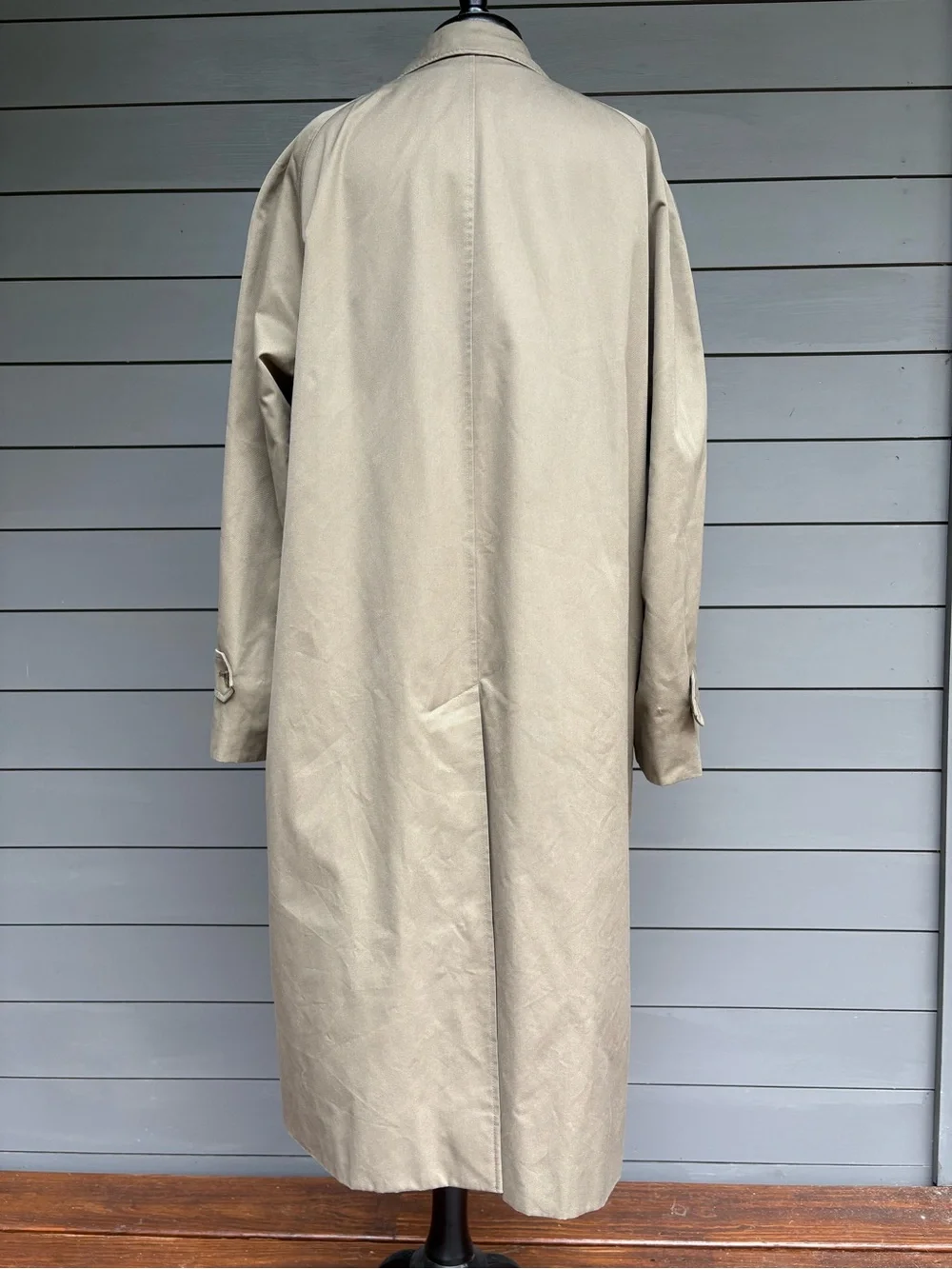 Burberry Khaki Men's Long Trench Coat